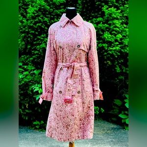 London Fog Pink Rose Trench Coat